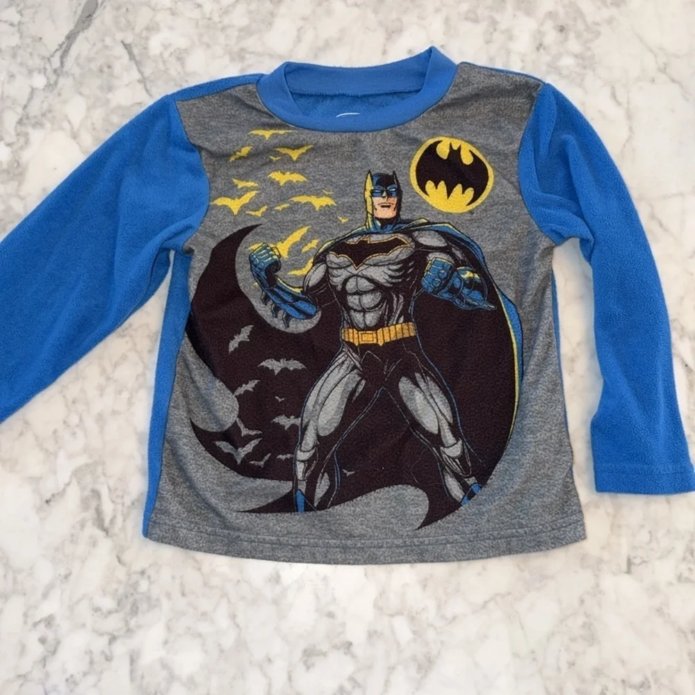 BATMAN FLEECE PJ TOP & BOTTOM 6/7
